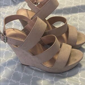 Madden Girl Tan Wedge Sandals